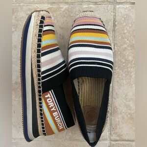 Tory Burch Daisy Slip-On Trainer Striped Techknit